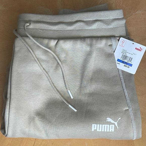 Puma Power Cargo Pants Tan Women's Extra Large Relaxed Fit Lounging NWT Winter - Picture 3 of 7